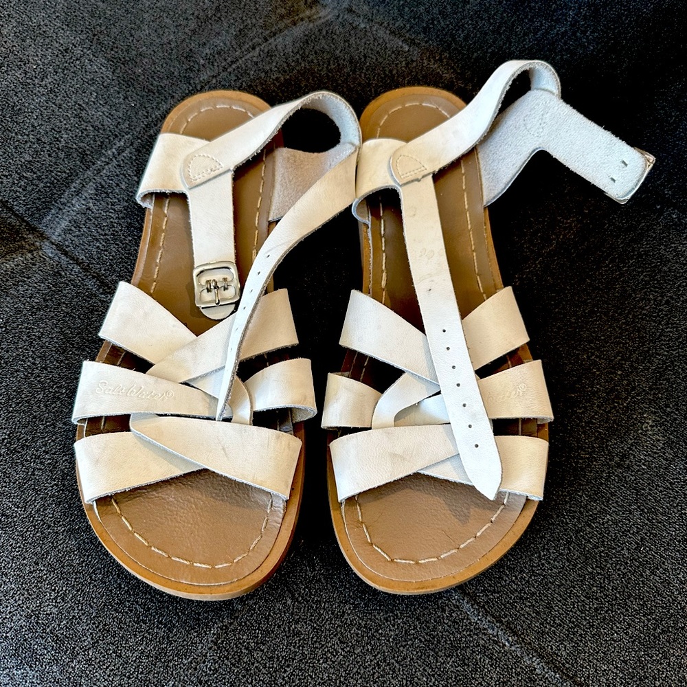 White Salt Water Sandals